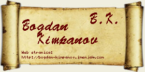 Bogdan Kimpanov vizit kartica